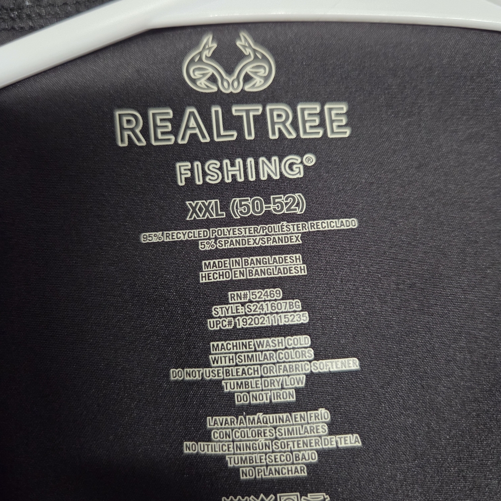 Realtree Black Fishing Shirt XXL